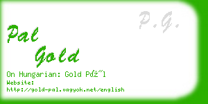 pal gold business card